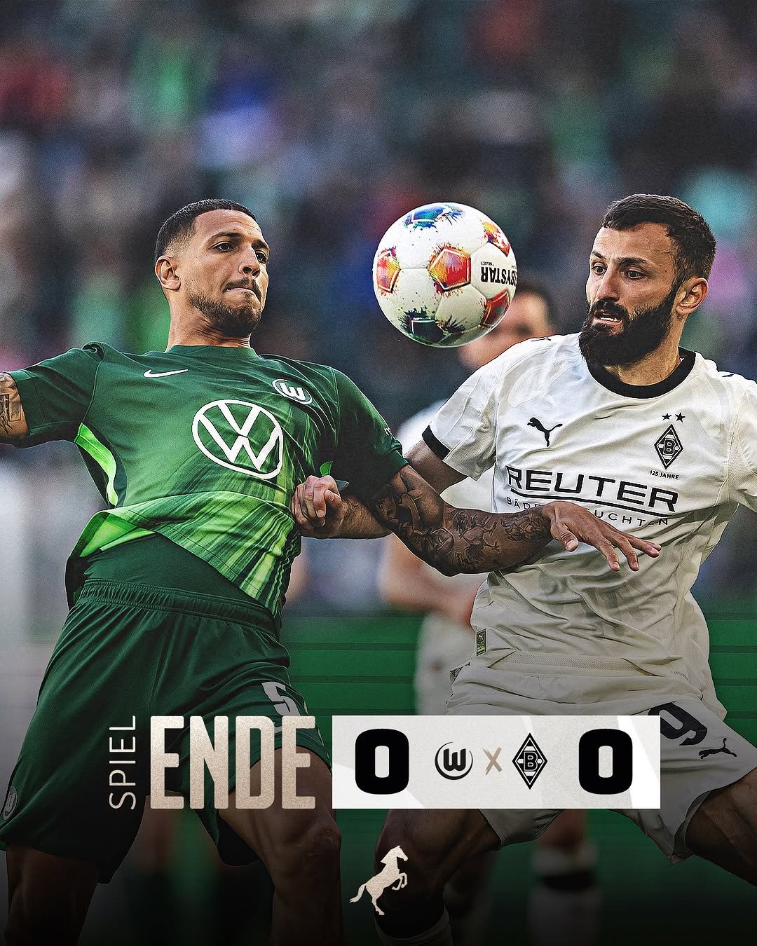 Photo by Borussia Mönchengladbach | Bundesliga in Volkswagen Arena. May be an image of football, soccer, ball, poster, stadium and text.