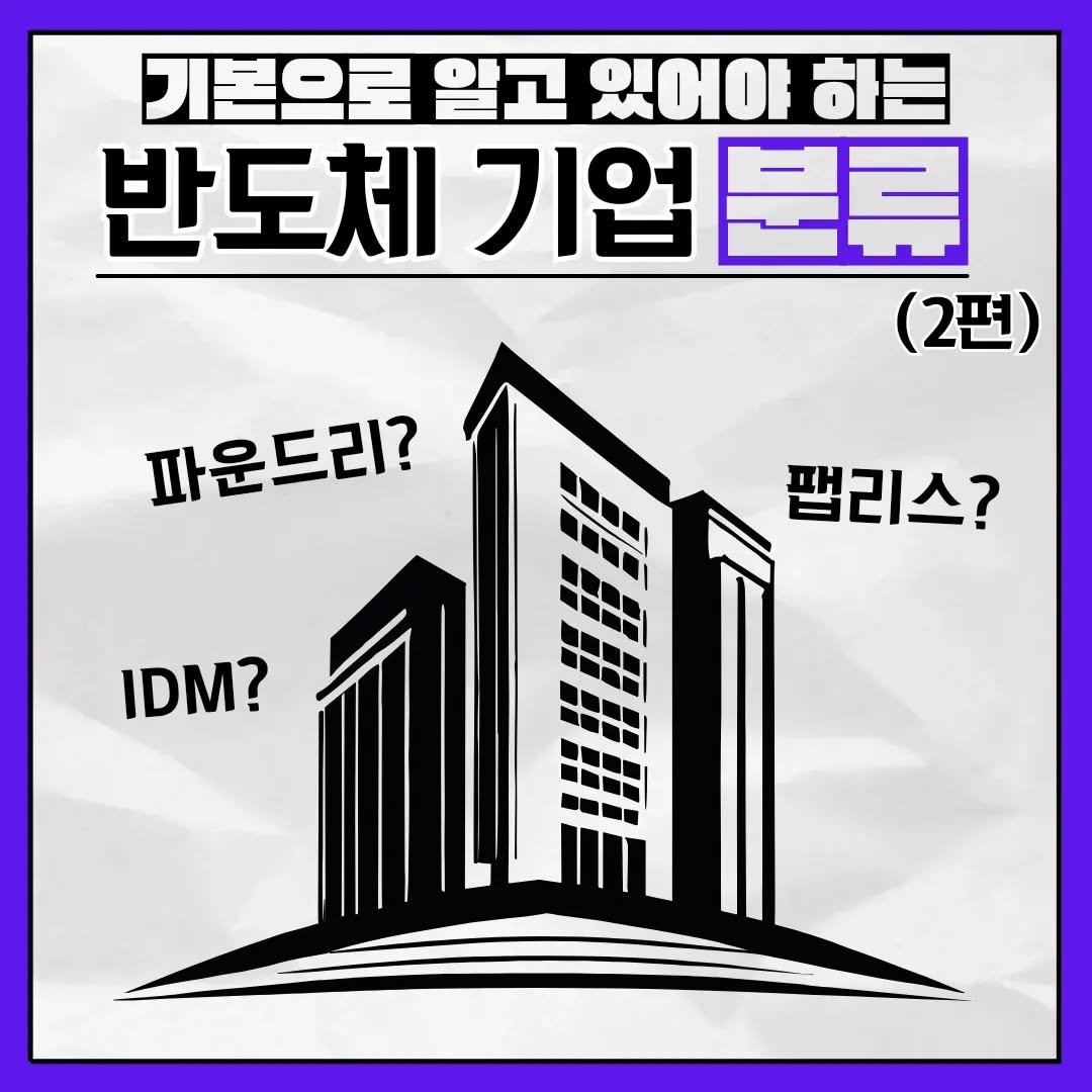 brain_for_2030 게시물 이미지: ⬇️ 반도체 기업 분류 ⬇️ 

반도체 기업은 반도체 생산 과정중에서 어디를...