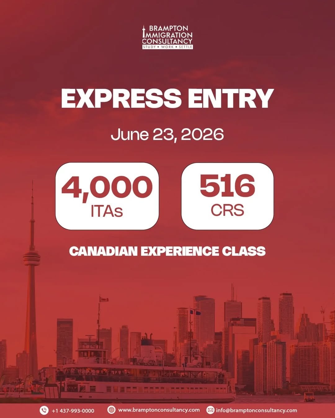 bramptonimmigration 게시물 이미지: 🚨 Another CEC draw is out and the numbers tell...