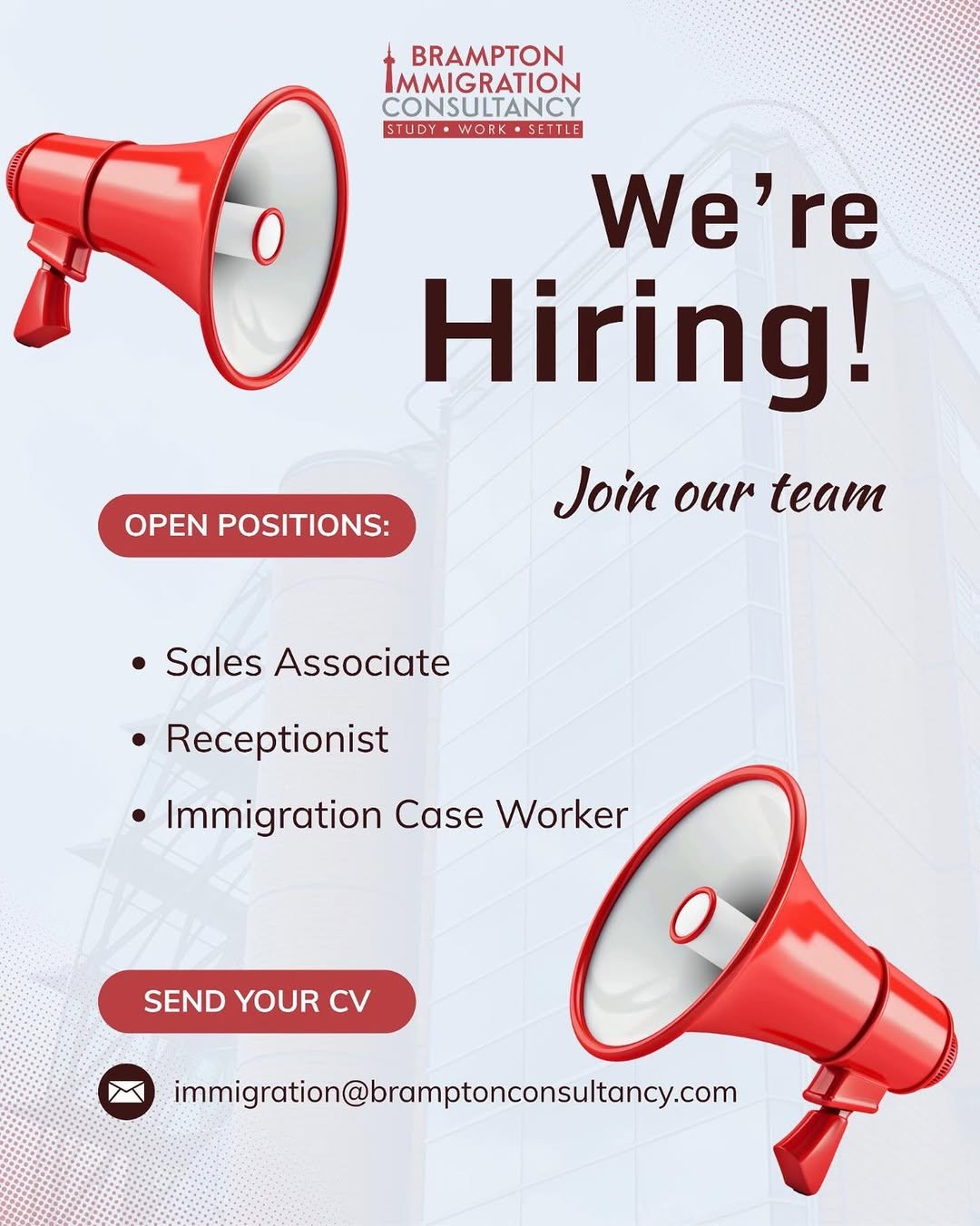 bramptonimmigration 게시물 이미지: 🚨 We’re Hiring! 🚨

Ready to grow your career...