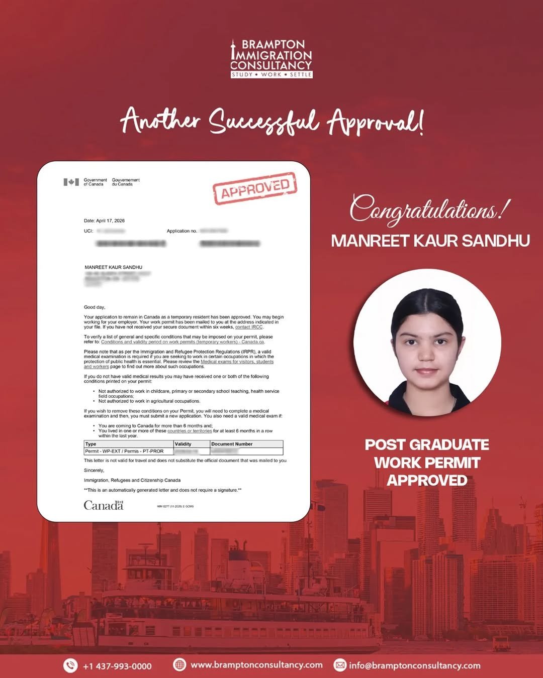 bramptonimmigration 게시물 이미지: Another step toward a successful future in...