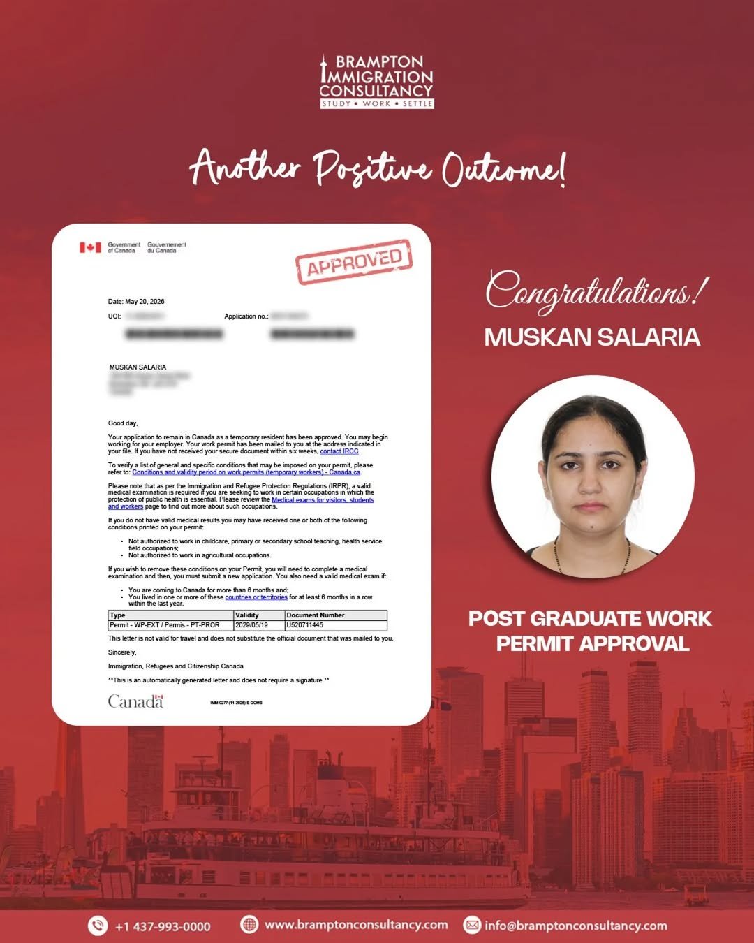 bramptonimmigration 게시물 이미지: Many PGWP refusals happen because of small...