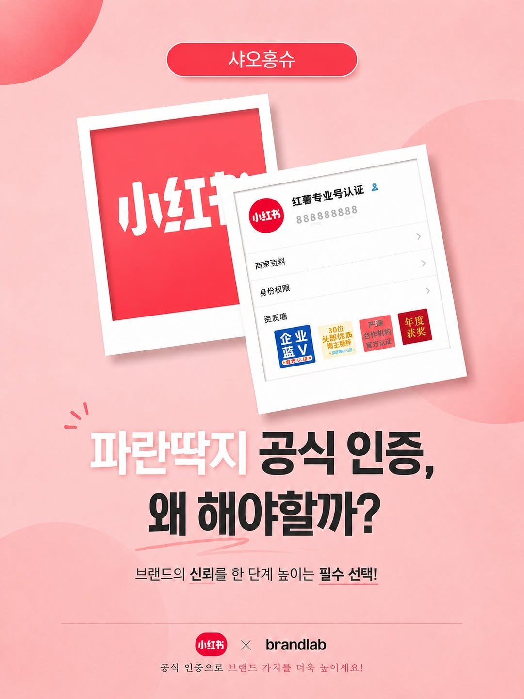 brandlab__official 게시물 이미지: 샤오홍슈 공식인증 왜 해야할까?

• 광고성 콘텐츠 반복 업로드
• 비슷한 템플릿...