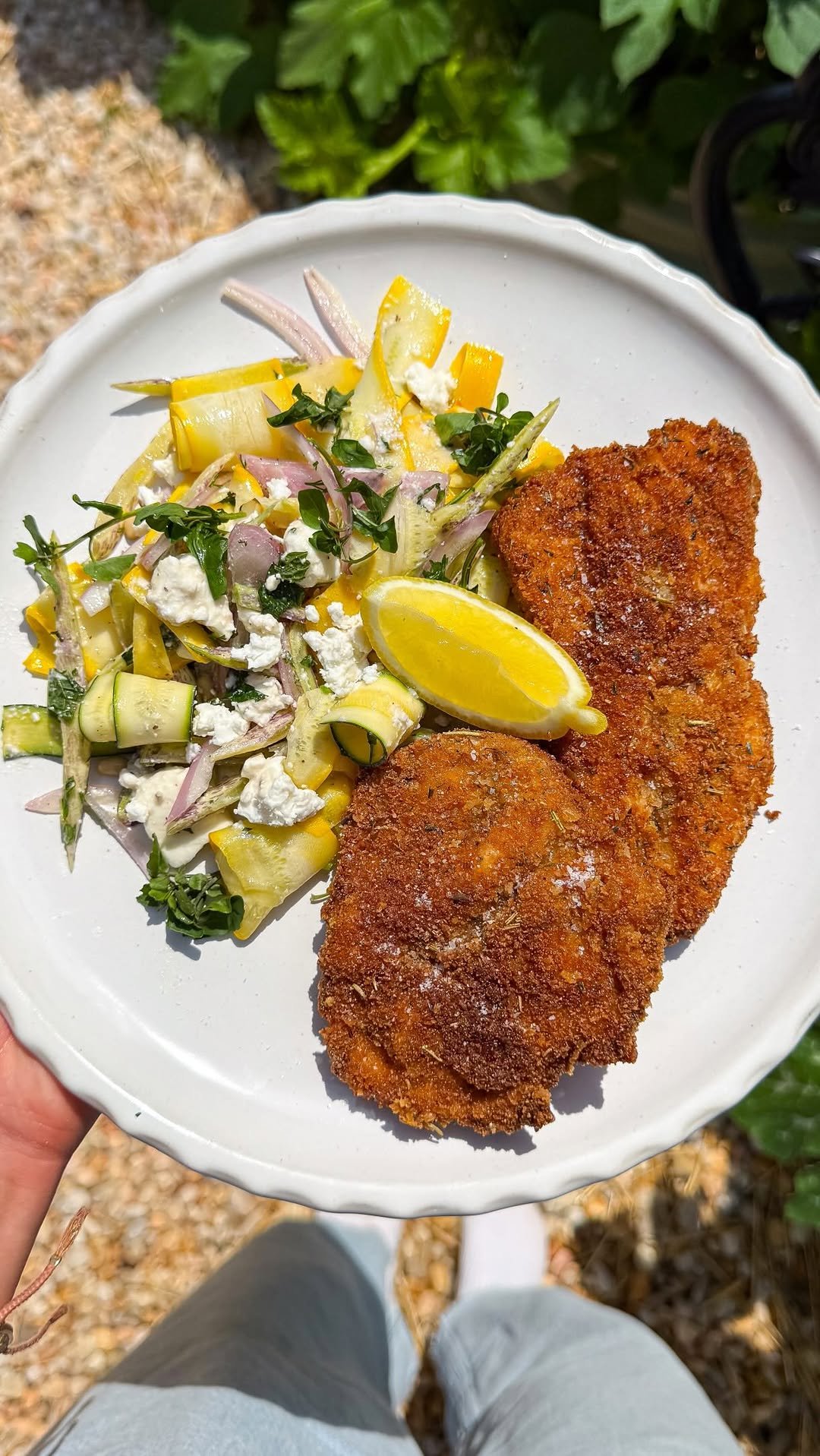 brightmomentco 게시물 이미지: ep. 2 | lunch from the garden 🎣 ft. crispy cod...
