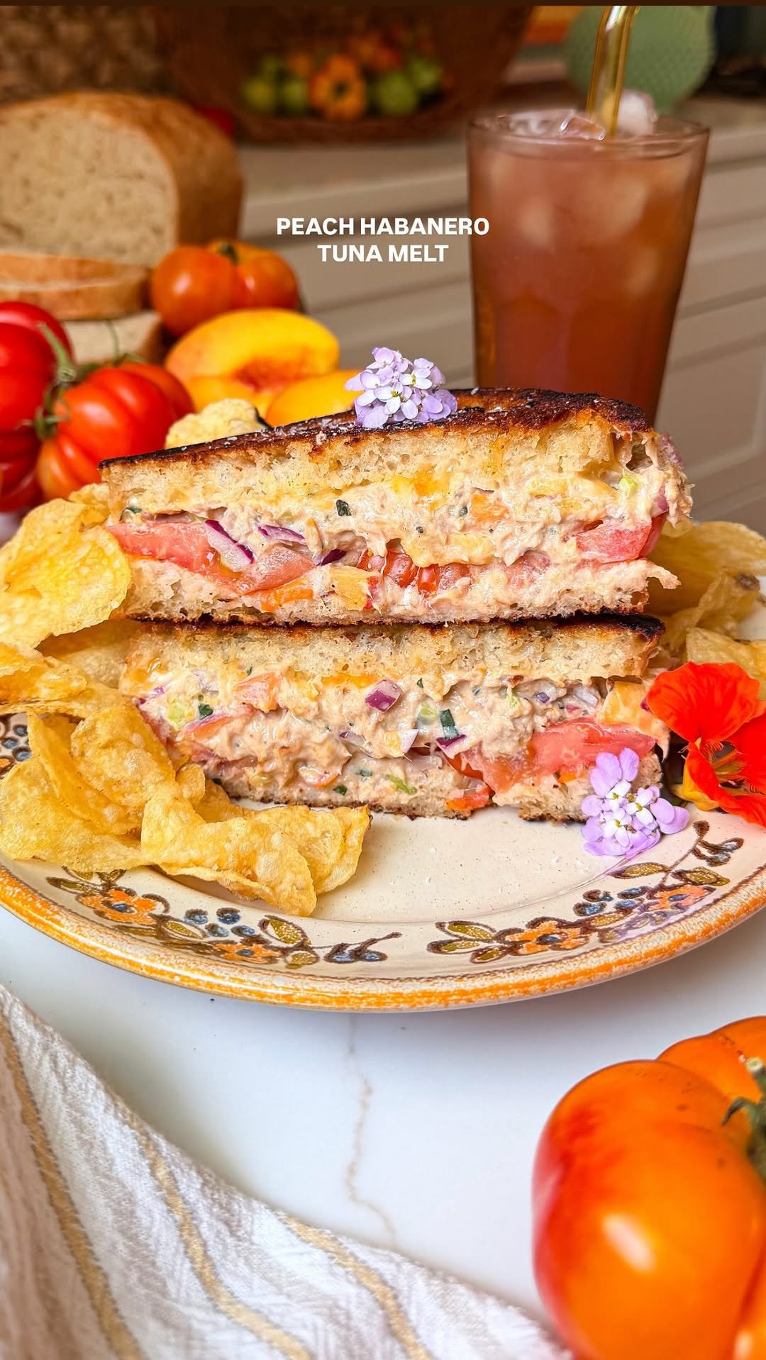 brightmomentco 게시물 이미지: a new summer staple: peach habanero tuna melts...