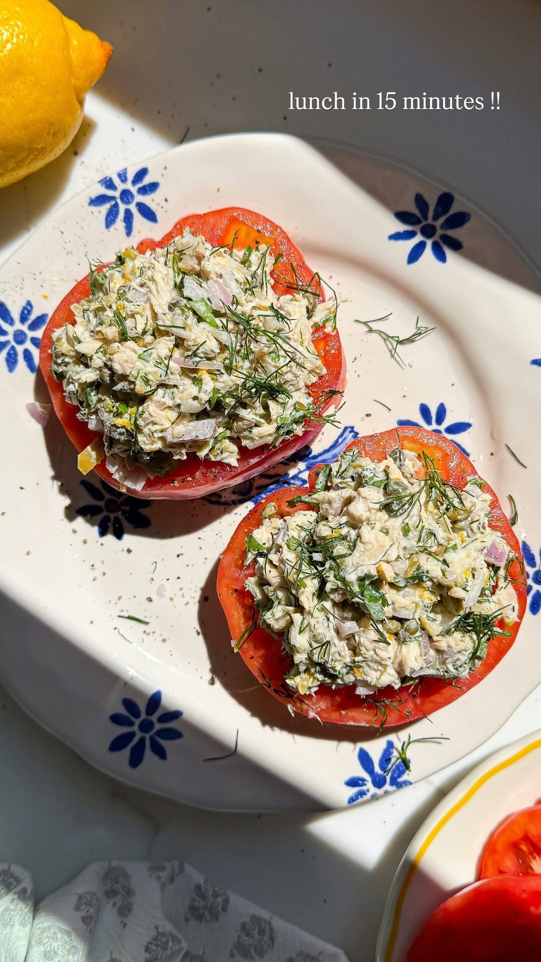 brightmomentco 게시물 이미지: a spring-y lunch in just 15 minutes coming up…...