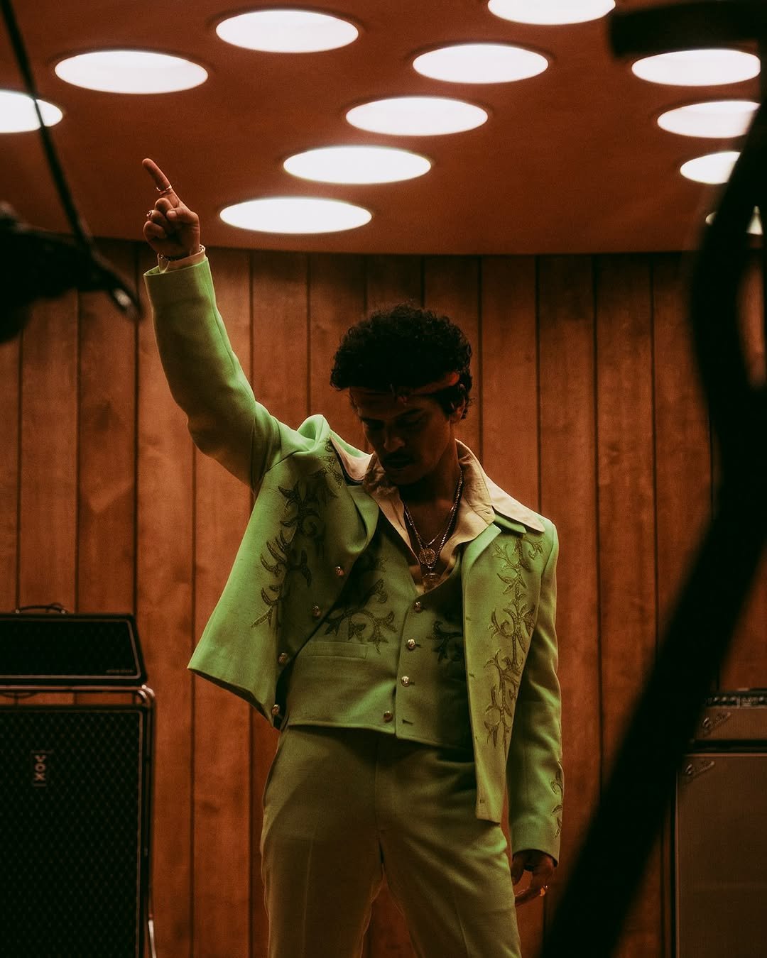 Photo by Bruno Mars on January 18, 2026. May be an image of blazer and text.