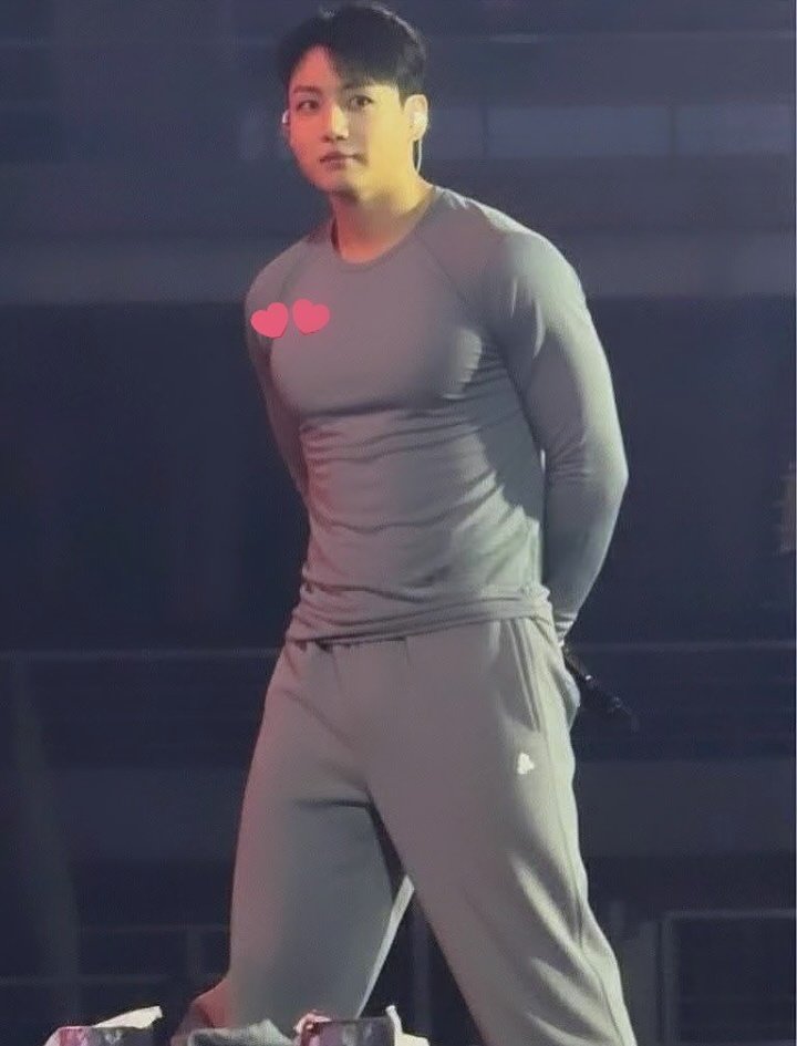 Photo shared by BTS on October 23, 2025 tagging @mnijunvgkook. May be an image of one or more people, bangs, biceps, top and text.