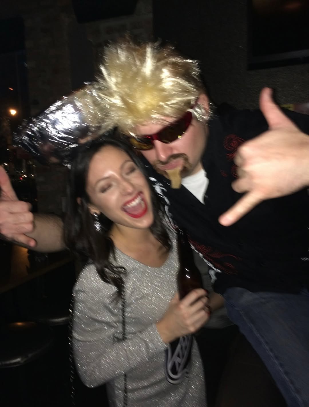 Photo by Jenna Barnard on January 14, 2026. May be an image of one or more people, blonde hair, tinfoil, costume and text.