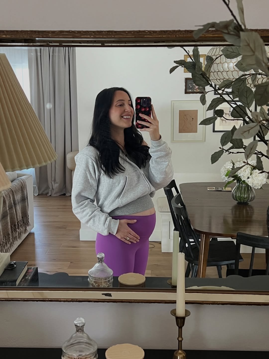 Photo by Jenna Barnard on December 31, 2025. May be a selfie of activewear, sweatpants, turtleneck, sweatshirt, tights and text.