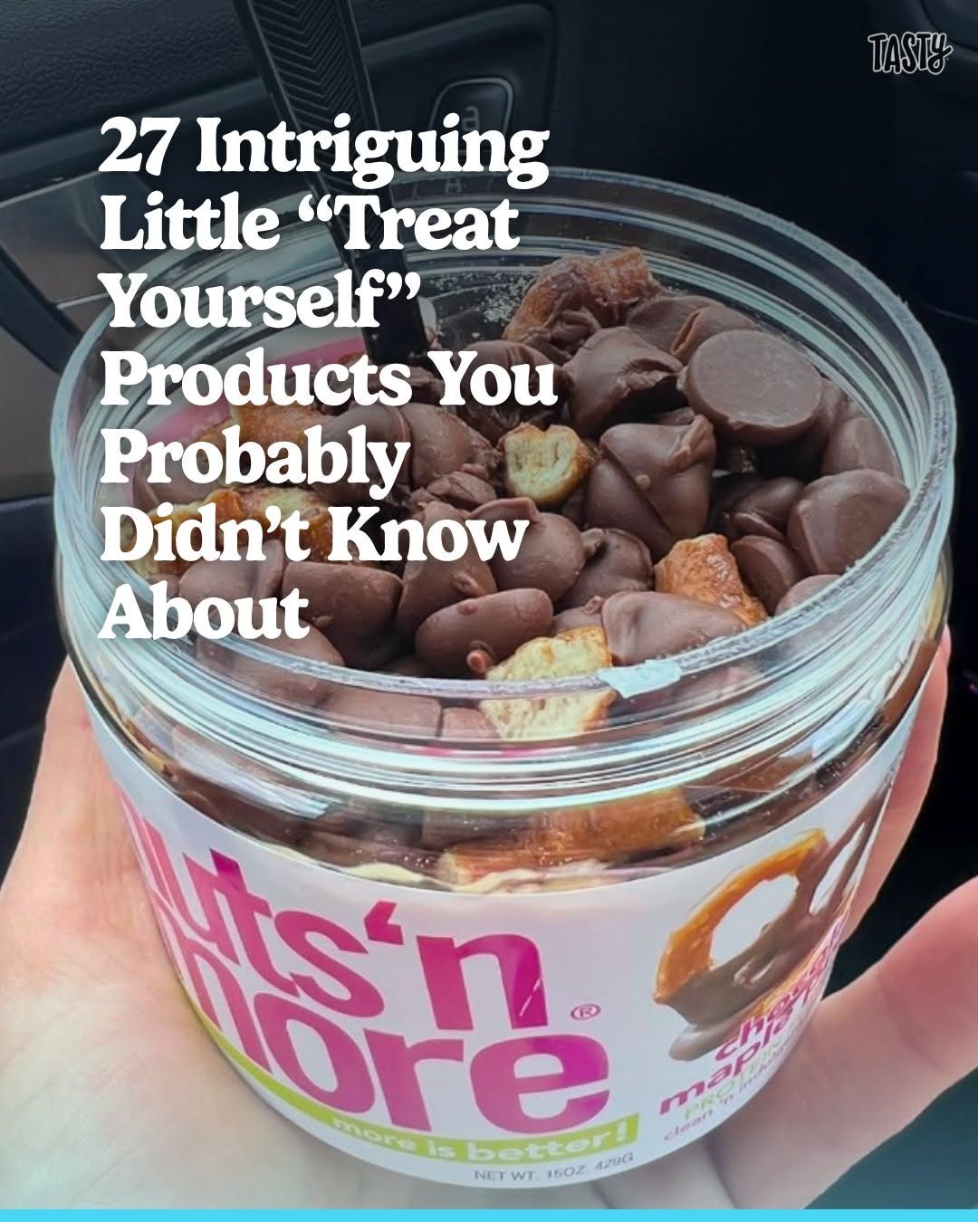 Photo by Tasty on April 26, 2026. May be an image of oatmeal cookies and text that says 'TASTY LHOO 27 Intriguing Little "Treat Yourself" Products You Probably Didn't Know About あね is s'n ore ® MOCOSetECRI more cleart NET WT 150Z betterl 1200'.