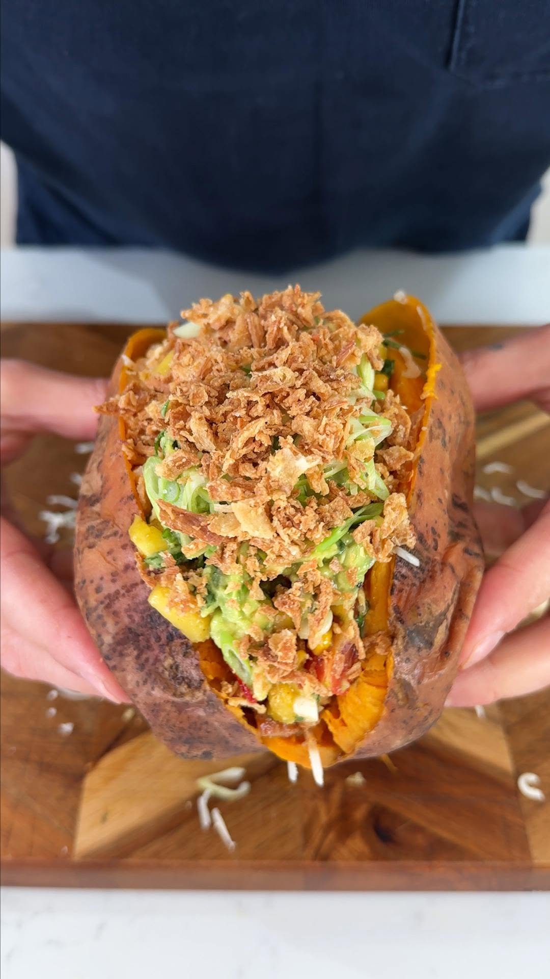 buzzfeedtasty 게시물 이미지: Loaded Baked Sweet Potato by @gulasgrub 🍠 Your...