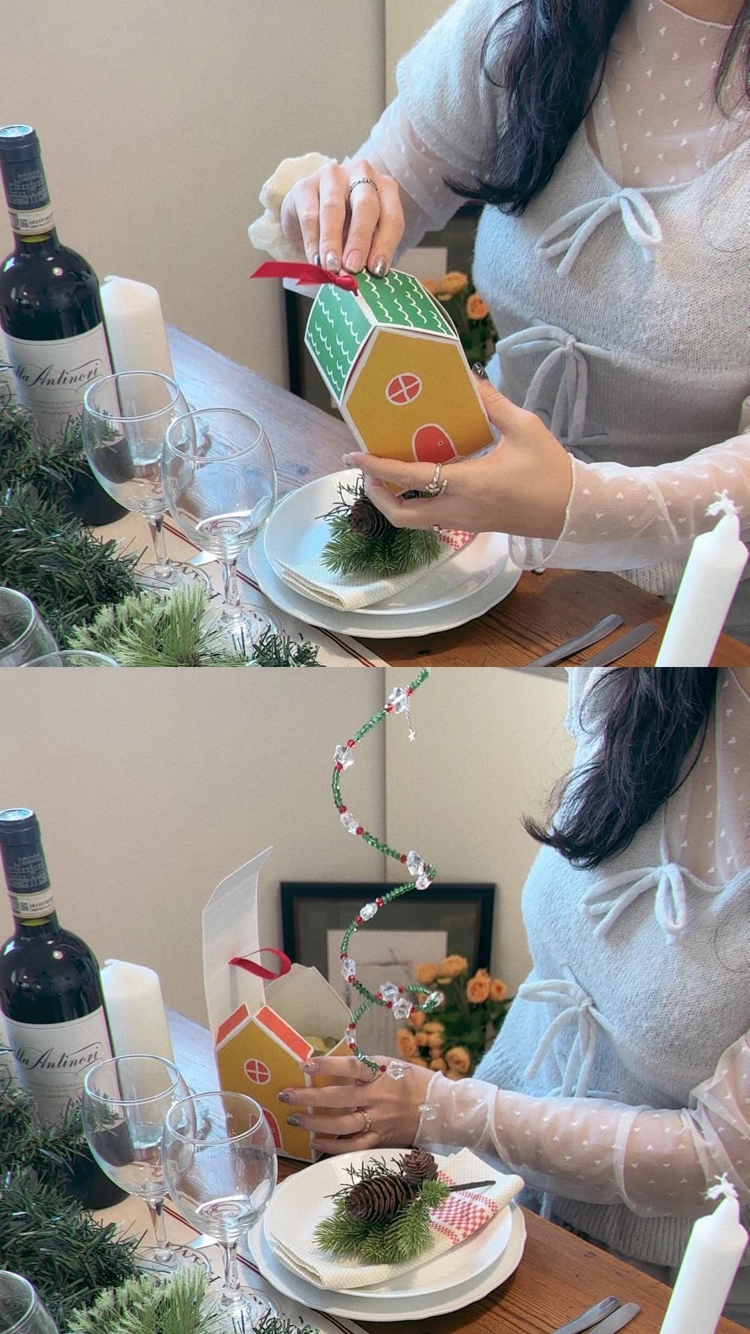 by_yourwave 게시물 이미지: 크리스마스 선물처럼 전해드리고 싶었어요!
귀여운 상자를 열면 모빌이 딱!

작은...