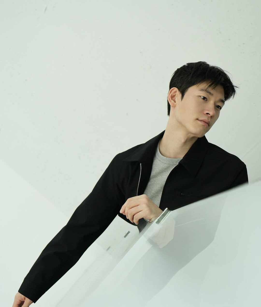 Photo shared by 임지노 on February 20, 2026 tagging @concepts1one_official. May be an image of duffle coat, overcoat and text.