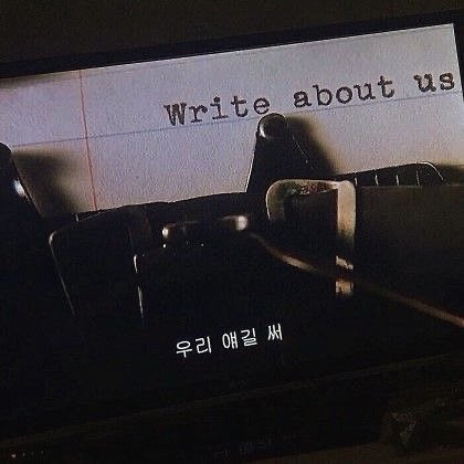 Photo by 송별아 • Byulla on October 17, 2025. May be an image of typewriter, book and text that says 'Writeabout Write about 우리얘길써 써 우리 얘길'.