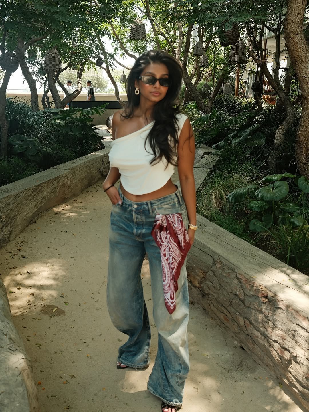 Photo by zareefa ahmed-arije on August 02, 2025. May be an image of 1 person, eyewear, bandanna, sarong, headscarf and text.