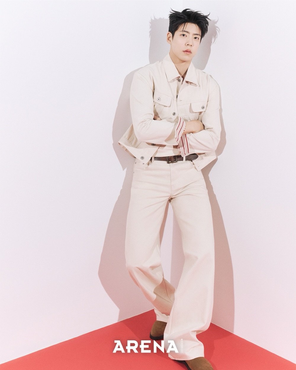 Photo shared by Arena Homme+ Korea on March 23, 2026 tagging @c.woo_sung. May be an image of text that says 'ARENA'.