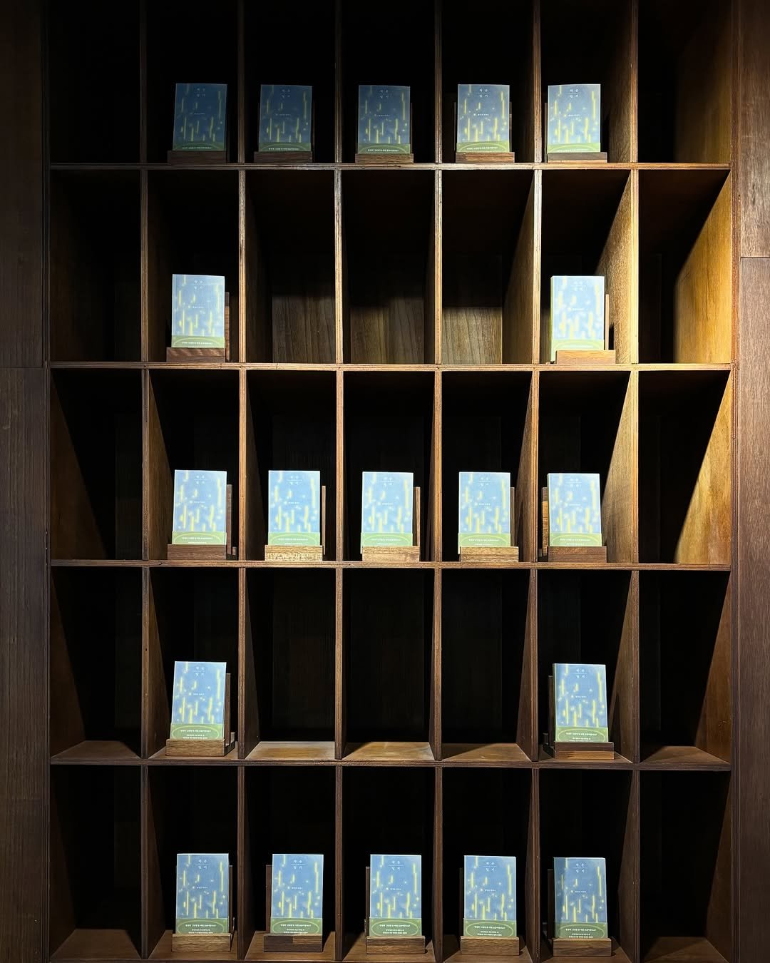 Photo by 까페창비 with 브라운핸즈 on August 03, 2025. May be an image of childrens toy, shelf, shadow box, spice rack, rack and text.