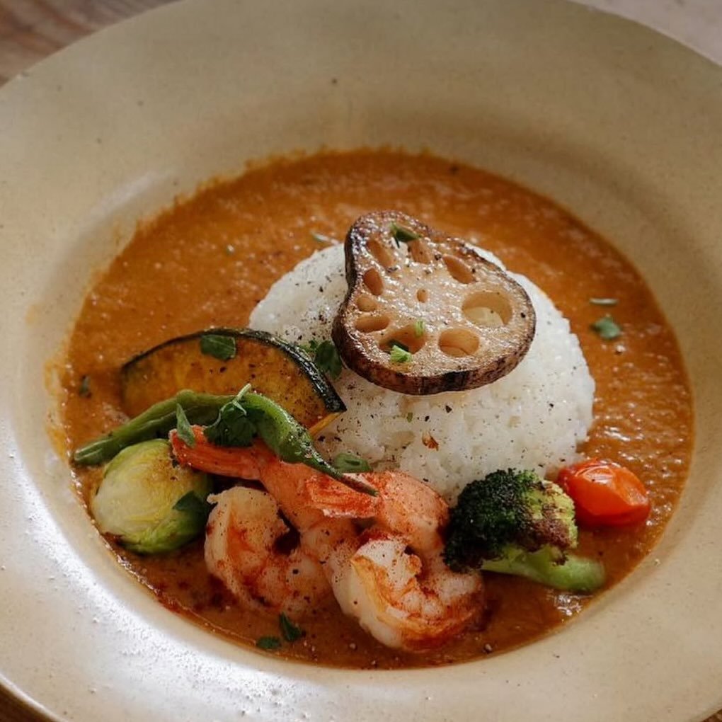 Photo by ekorre_cafe & grocery in 에코레 카페 앤 그로서리. May be an image of tofu, prawn, stew, vegetable, rice and text.