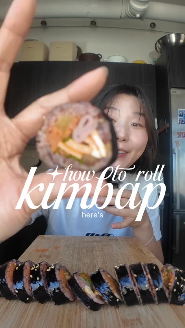 cafemaddy 게시물 이미지: how to roll #kimbap :) 
 
kimbap is Korean...