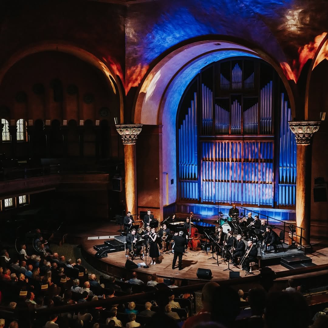 Photo shared by Caity Gyorgy on December 31, 2025 tagging @onj_montreal. May be an image of violin, cello, concert and text.