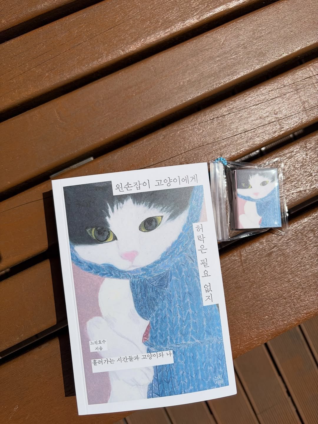 Photo by 느린서재 출판사 in 시청. May be an illustration of ‎diary, card, book, calendar and ‎text that says '‎원손잡이고양이에게 원손잠이 고양이에게 名良造 있 平 Mo لانم ဝျါ o fo 스뜻요 투요 느린호수 기운 못코가는시간들짜고당기모나 올러가는 시간들과 고양이와나 나‎'‎‎.