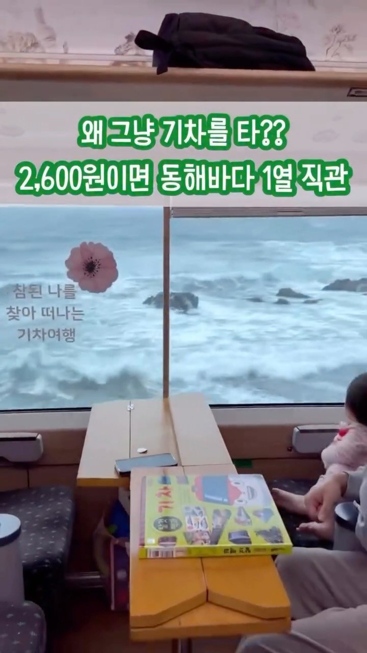 camping_club_ 게시물 이미지: #산타열차 
2,600원이면 동해바다 1열 직관⁉️✨
🎅🏻산타마을로 가는 바다열차가...