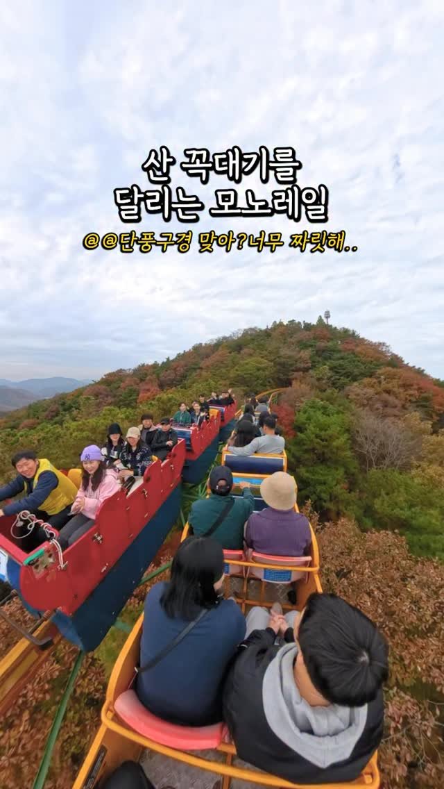 camping_club_ 게시물 이미지: 산 꼭대기를 달리는 모노레일이요?🎢
광주에서 단풍구경 이색적으로 하는...