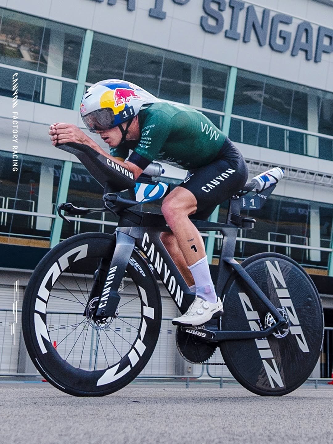 Photo shared by Canyon on April 27, 2026 tagging @hayden_wilde. May be an image of racing vehicles, bicycle and text.