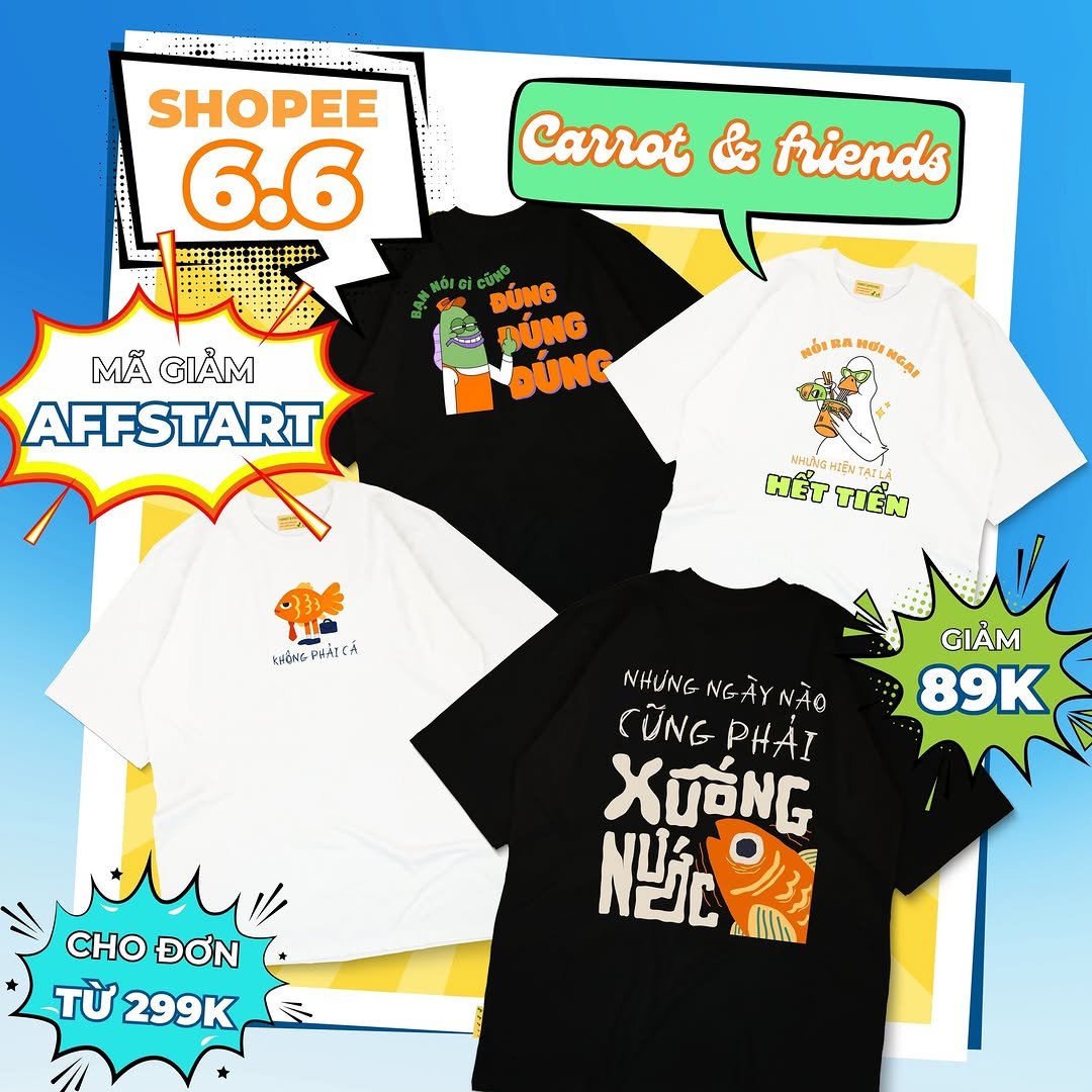 carrot_andfriends 게시물 이미지: 🔥 SALE ĐÔI #SHOPEE 6.6 - SĂN MÃ HỜI CÙNG...