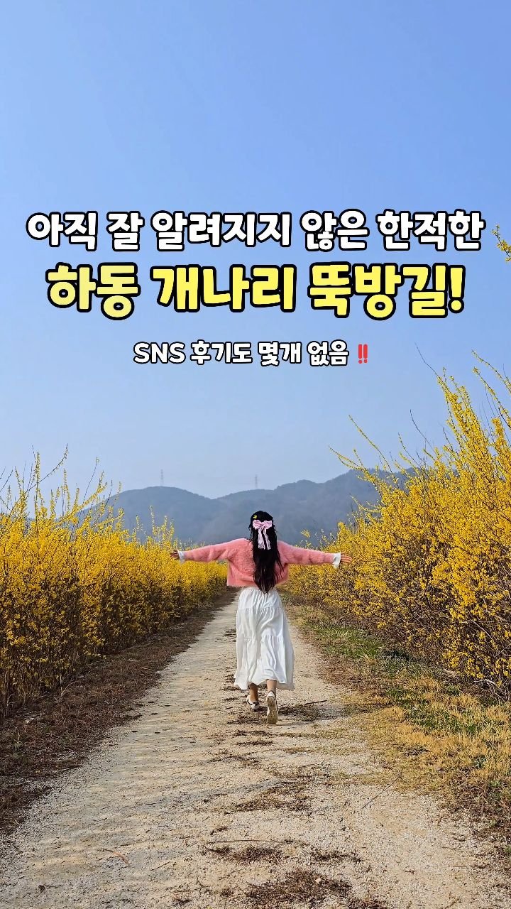 cbin_s2 게시물 이미지: (저장•공유) 2026.3.27 실시간🌼
하동에 벚꽃 말고 이렇게 이쁜 개나리...