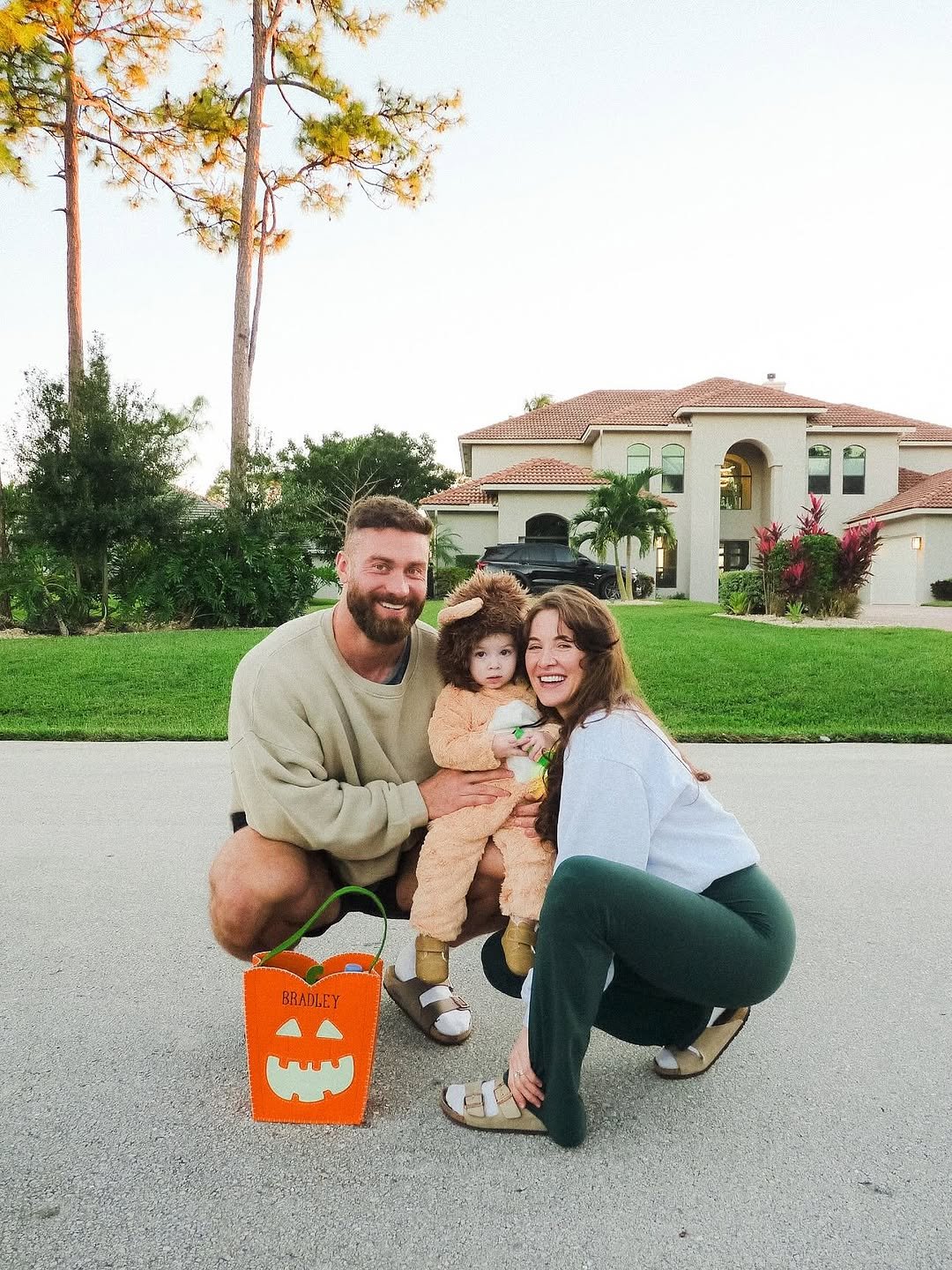 Photo by Chris Bumstead on November 06, 2025. May be an image of baby, pumpkin and text.