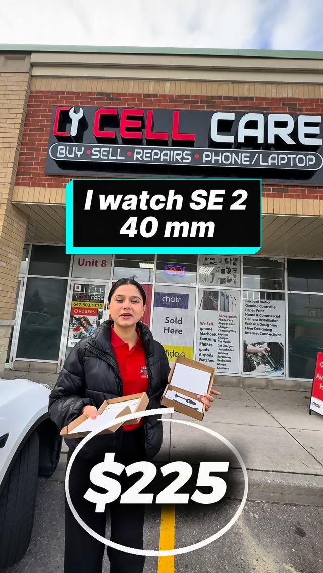cellcarebrampton 게시물 이미지: Apple SE2 watch 40mm $225 with store warranty...