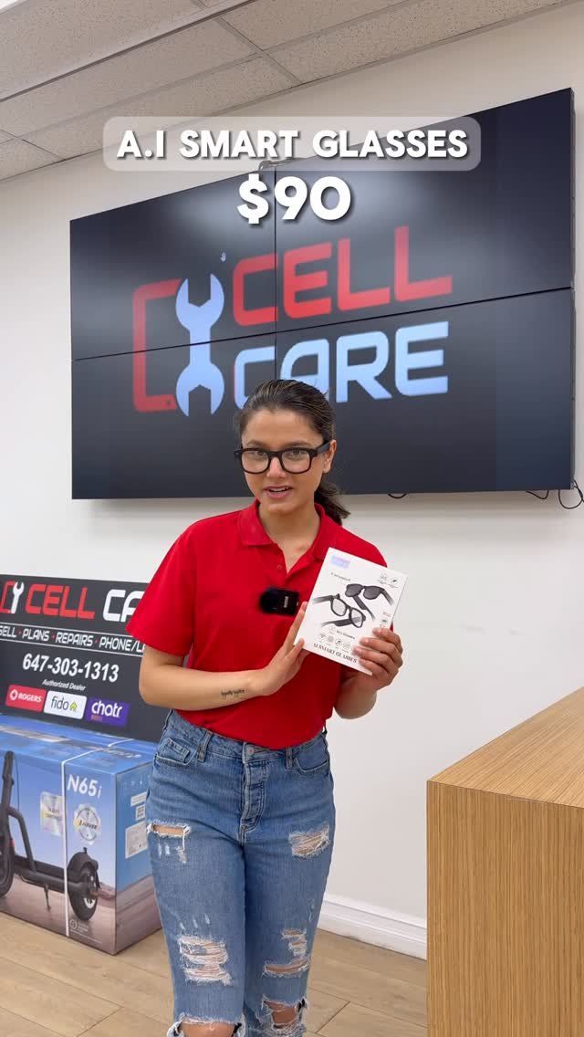 cellcarebrampton 게시물 이미지: AI Smart Glasses in just $90 🔥
🎥 Record...