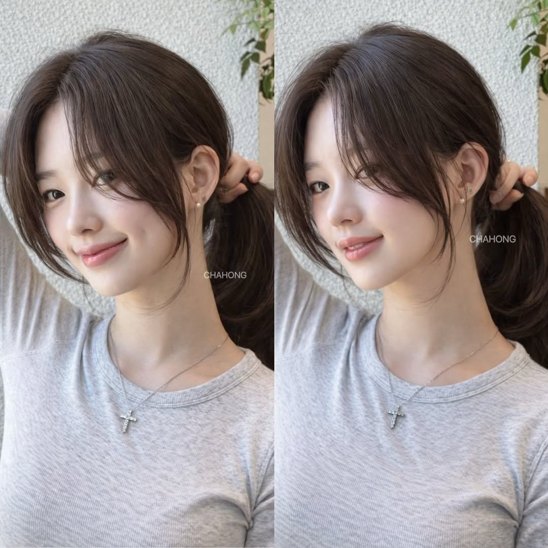 Photo by 반포미용실 차홍룸 반포점 이호선 레이어드펌 긴머리펌 레이어드컷 in 차홍룸 반포점. May be an image of one or more people, hair, top and text that says 'CHAHONG CHAHONG CHA HONG CHAHONG CHA'.