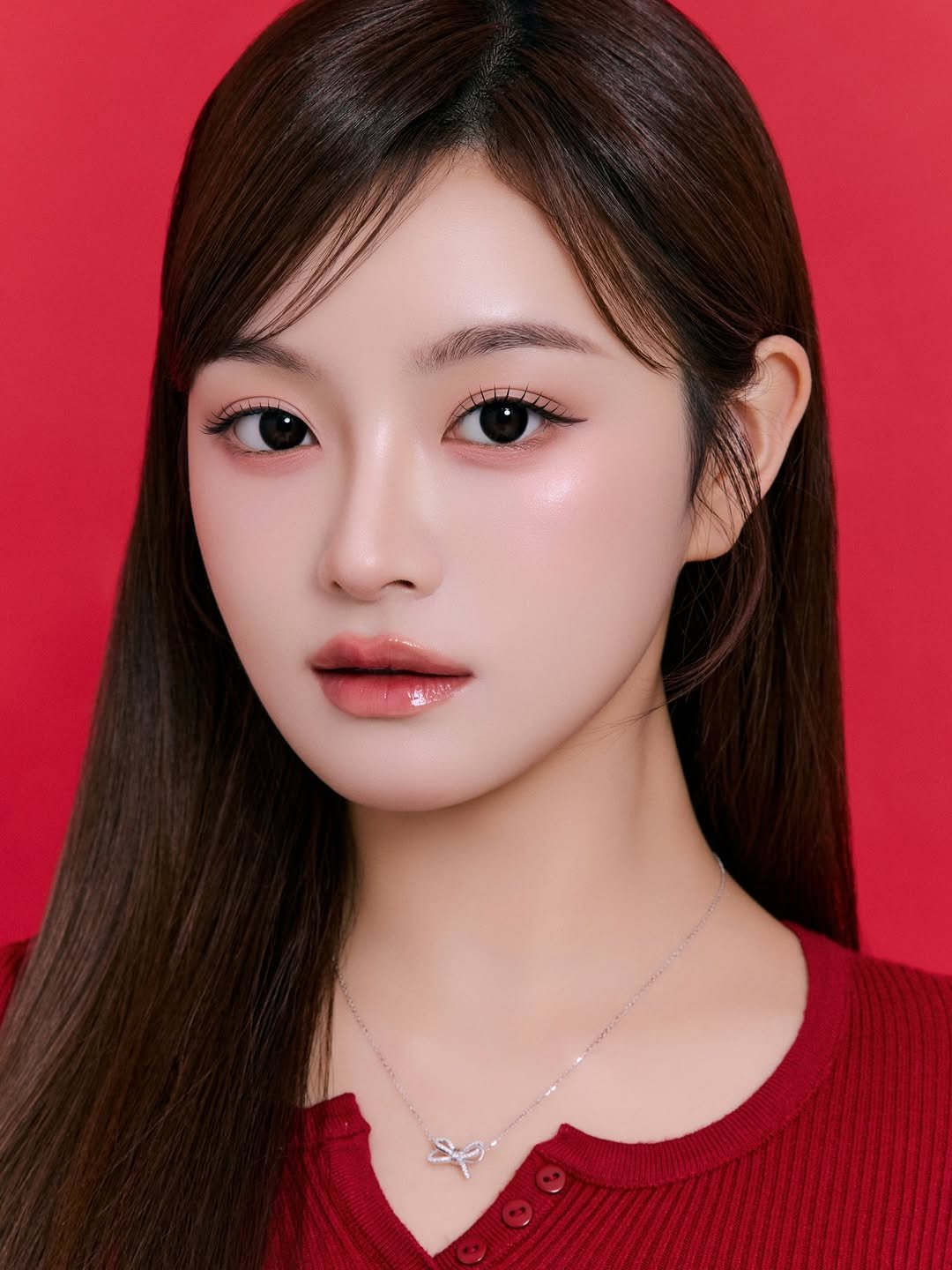 Photo shared by 손채현 SonChaeHyun on February 23, 2026 tagging @eyetist_official. May be a closeup of one or more people, hair, makeup and text.