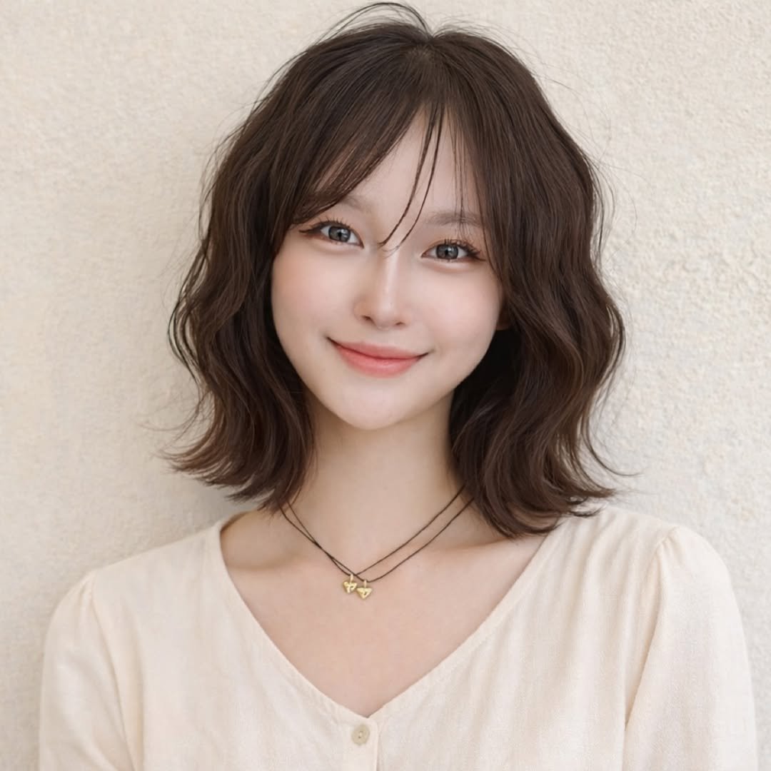 Photo by 김 태인 kim tae in on January 06, 2026. May be an image of one or more people, hair, necklace and text.