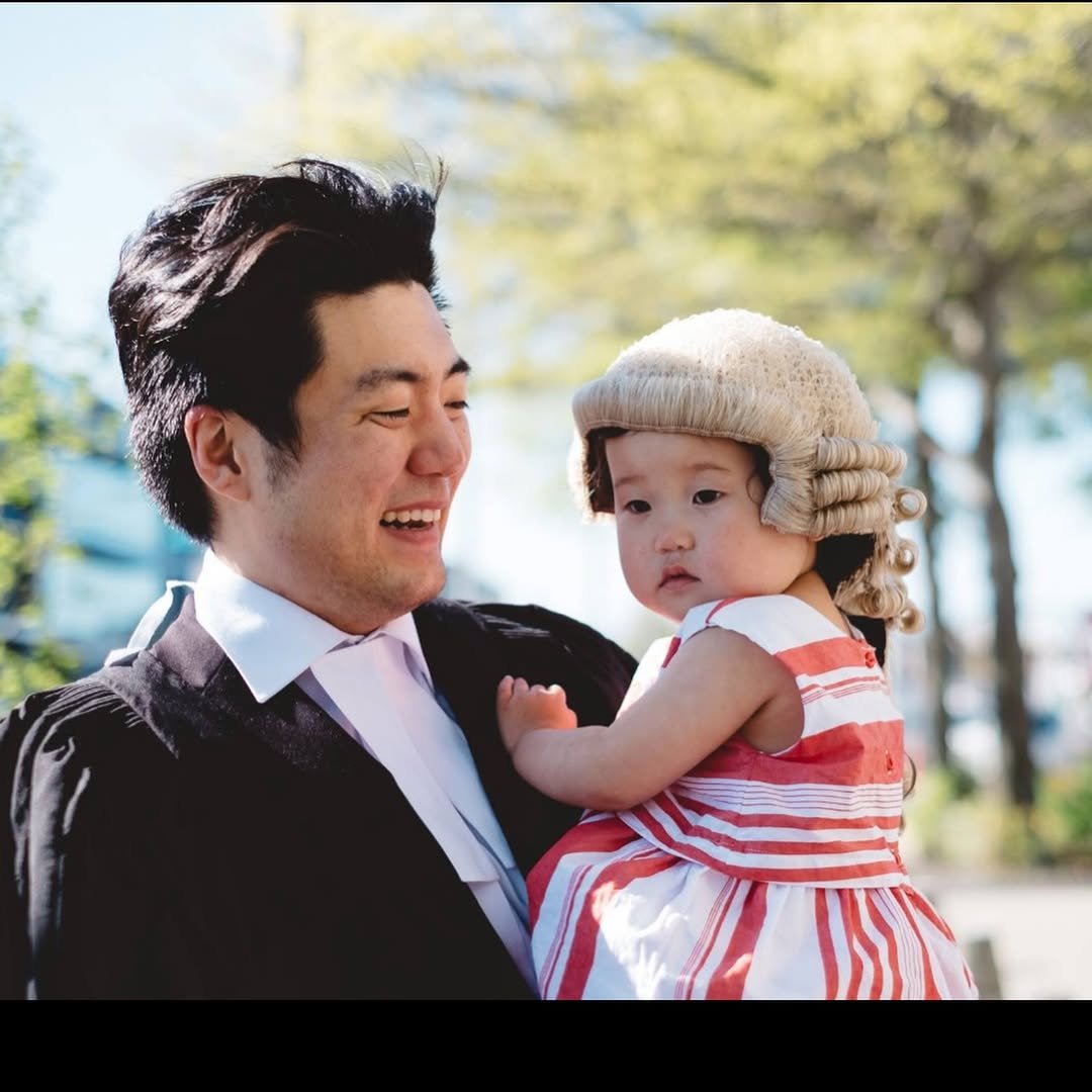 Photo by 차도르 Chador on February 05, 2026. May be an image of baby, hair, suit and text.