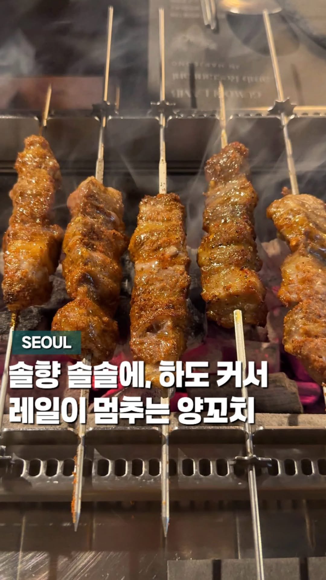chaenni_ni 게시물 이미지: 이제 양꼬치 쿨타임 차면 합정 가려구요🐑

숯 위에 솔잎을 깔아 잡내가...