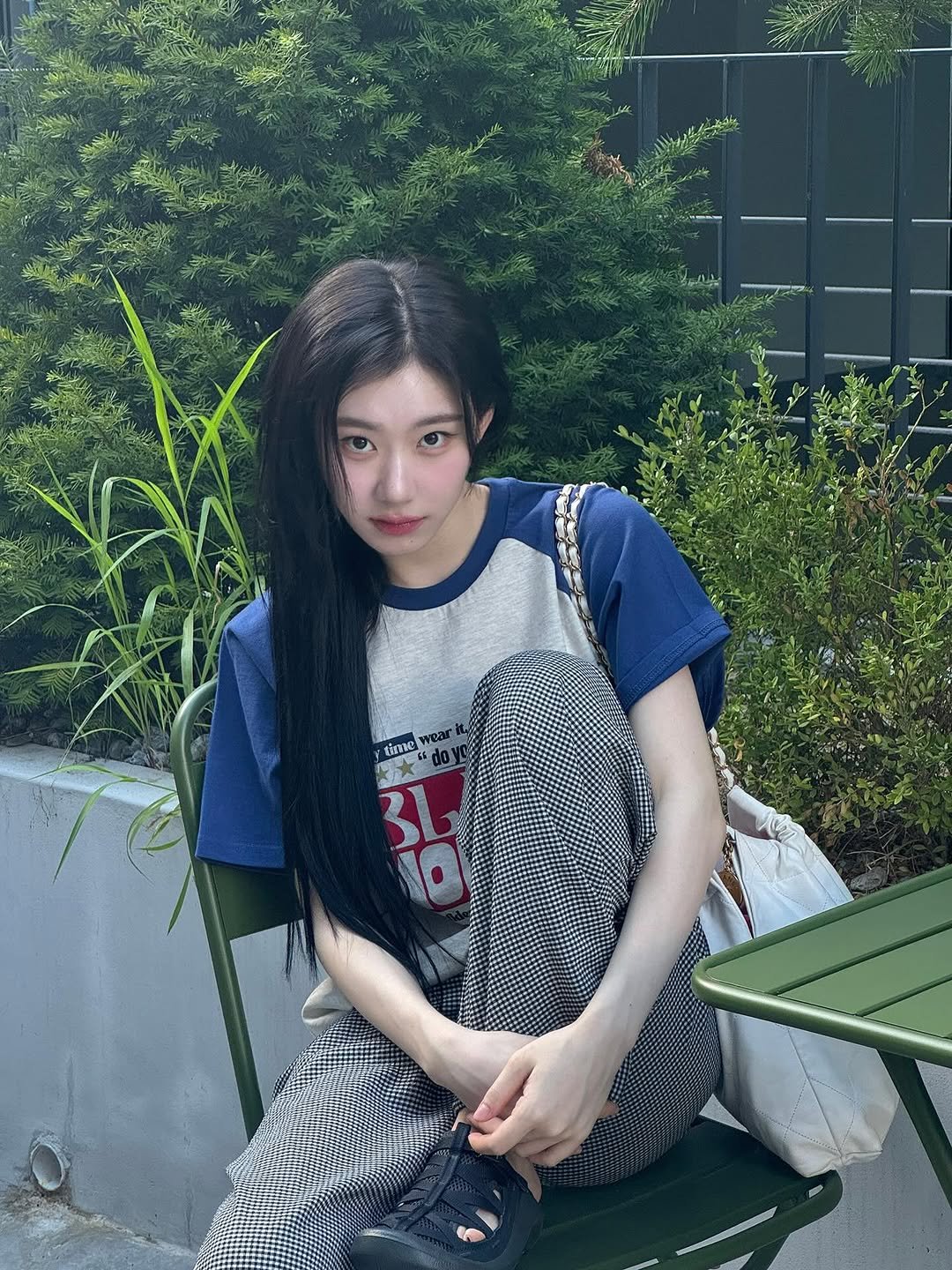 Photo by CHAERYEONG on July 27, 2025. May be an image of one or more people, hair, top, outdoors and text.