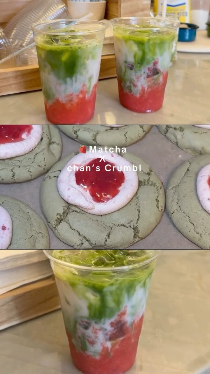 chanirafaeli 게시물 이미지: Introducing Strawberry Matcha crumbl, inspired...