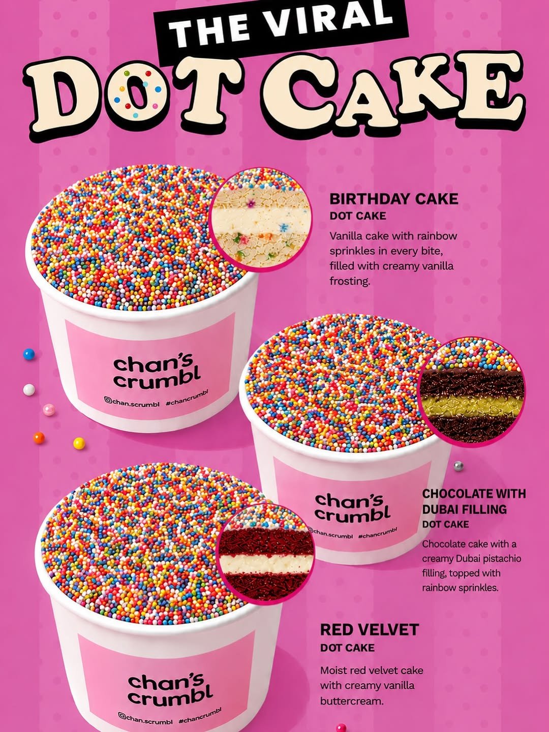 chanirafaeli 게시물 이미지: Freshly made Dot Cakes, now available at...