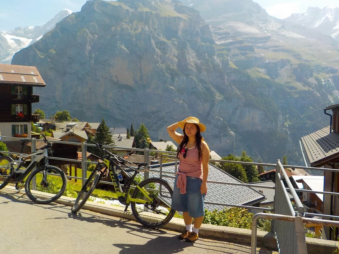 Photo shared by 찰스 on September 24, 2025 tagging @schilthorn_pizgloria, and @switzerlandkr. May be an image of bicycle, outdoors and text.