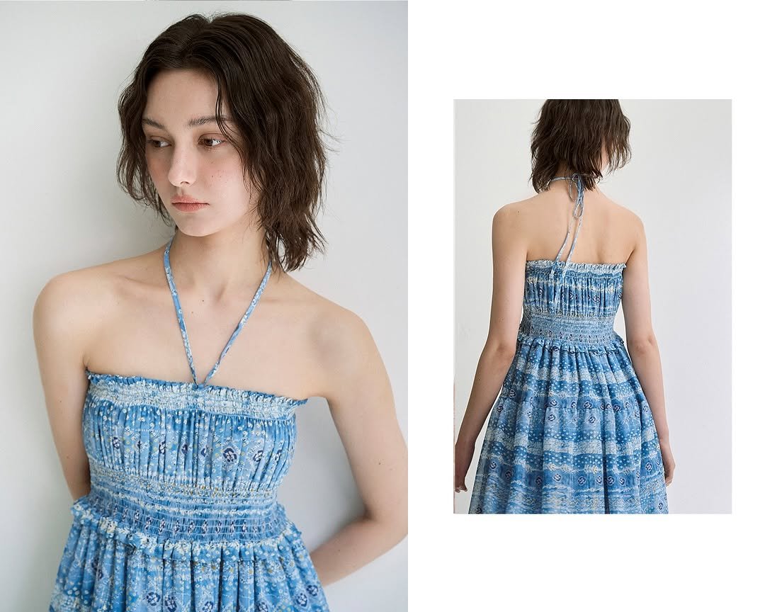 Photo by 차미즈(charmeeze) on June 08, 2025. May be an image of halter top, dress and sundress.