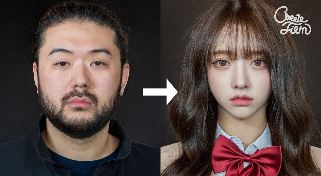 Photo shared by CheezeFilm on April 26, 2026 tagging @hihyeji, and @hybriduck_. May be an image of one or more people, beard, bangs and text that says 'Cnese Fiem →'.