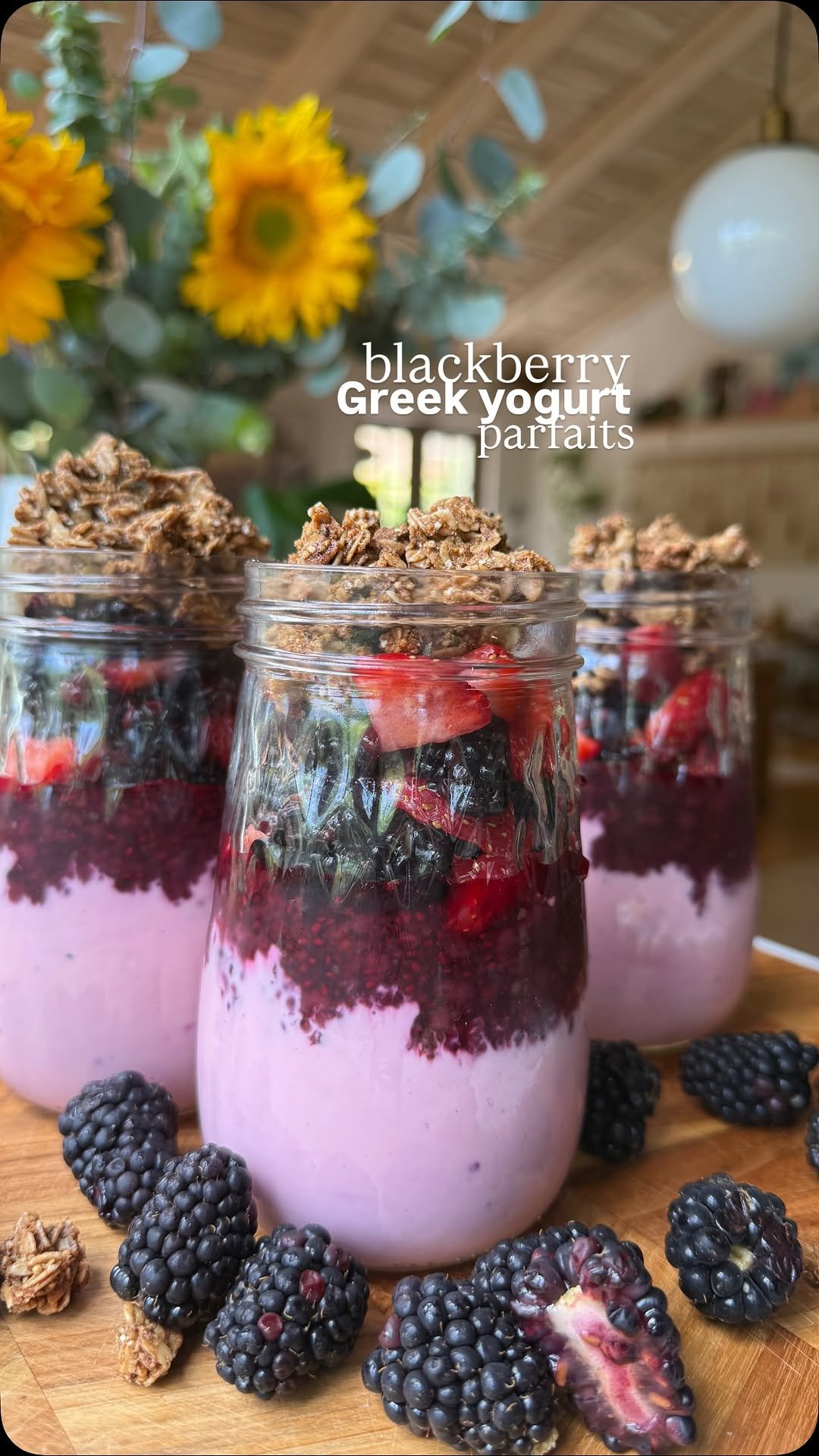 chef_bai 게시물 이미지: day 7!! blackberry greek yogurt parfaits...