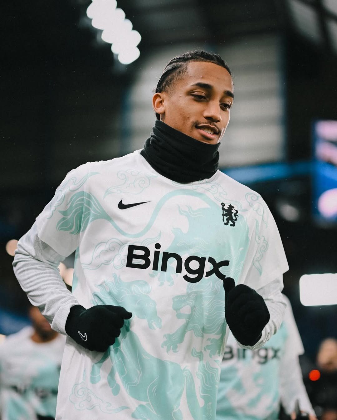 Photo shared by Chelsea FC on February 17, 2026 tagging @joaopedro.oficial. May be an image of football, soccer, stadium and text that says 'Bingx 23ingx'.