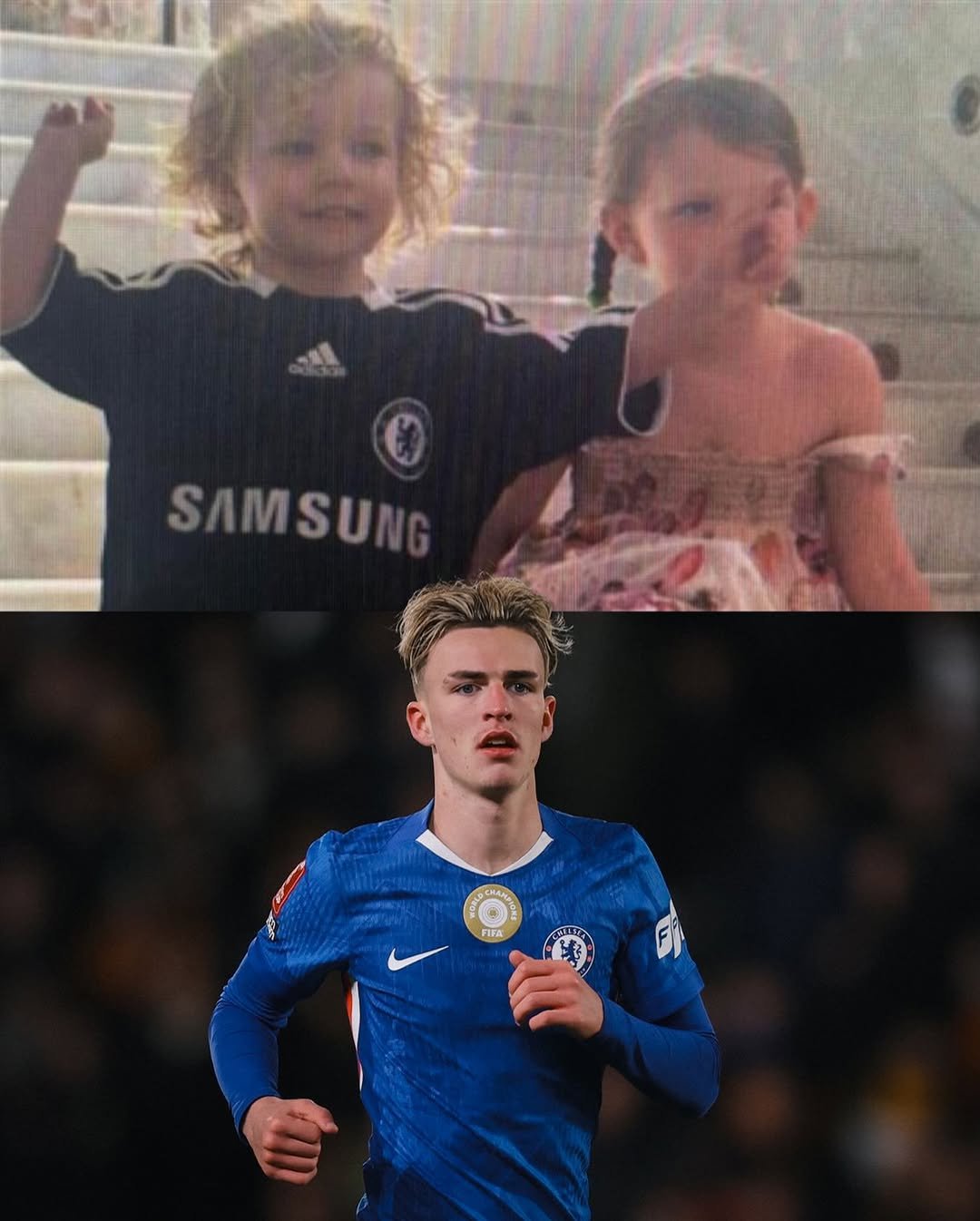 Photo shared by Chelsea FC on February 16, 2026 tagging @jesse.derry, and @chelseafcacademy. May be an image of soccer, football and text.