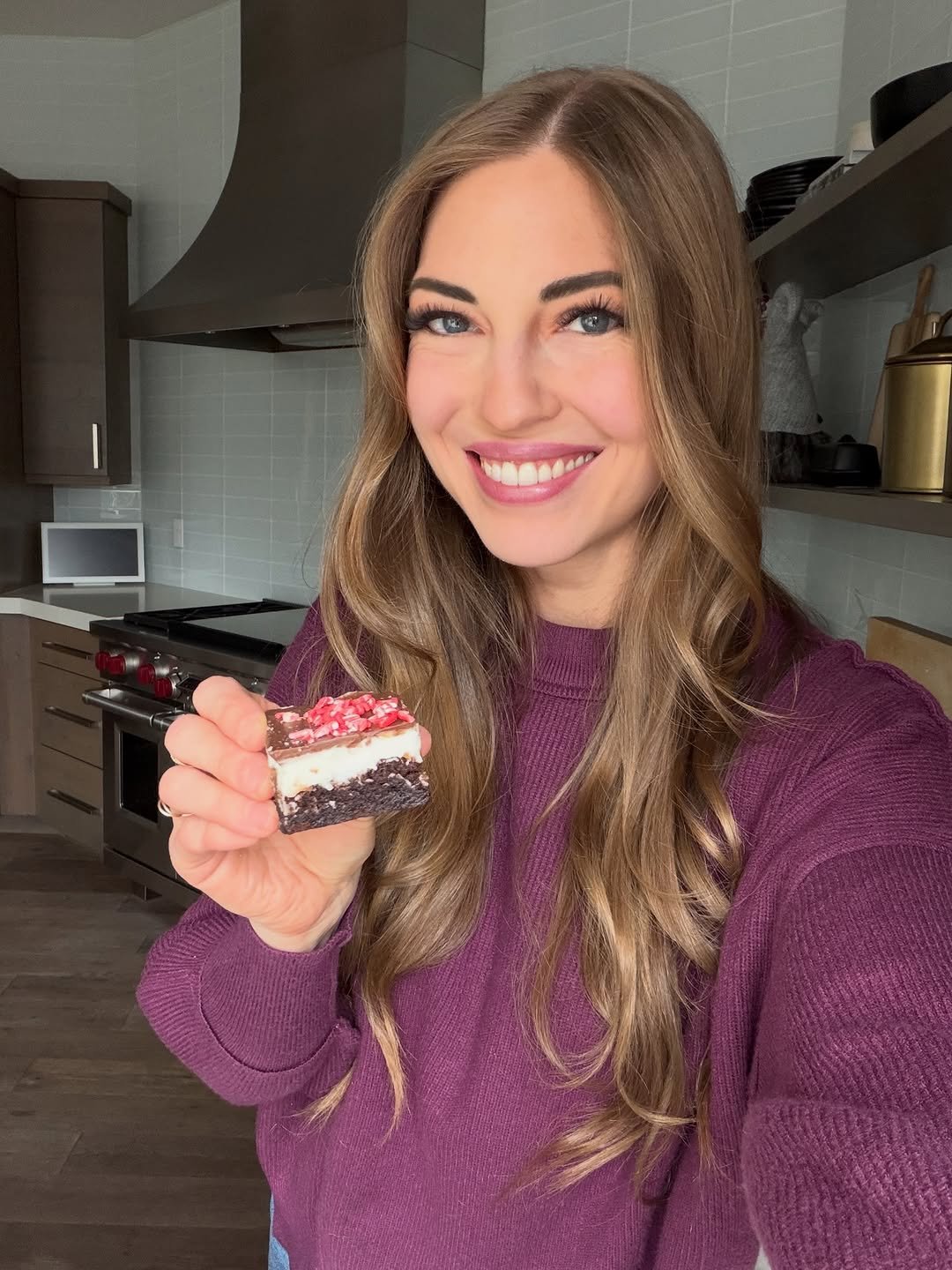 Photo by Chelsea Lords on November 24, 2025. May be an image of cupcake, strawberry, sweater, tiramisu, cookie, cheesecake, chocolate cake and text.