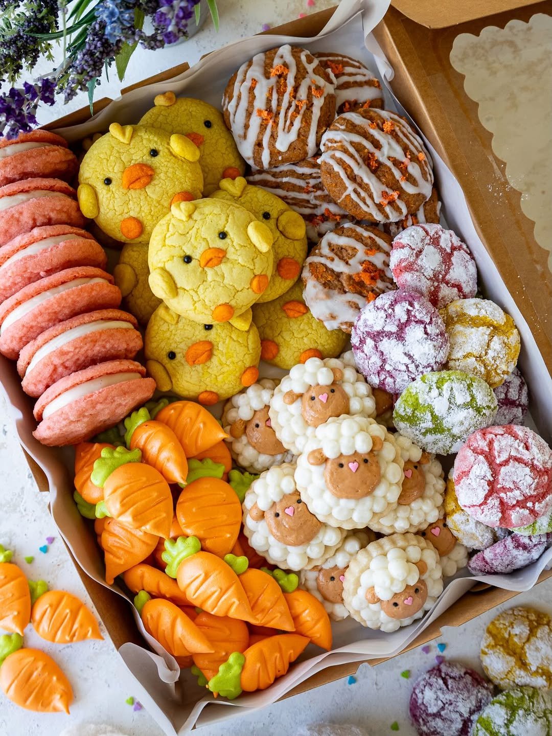 chelsweets 게시물 이미지: This year’s Easter cookie box vs. last year...